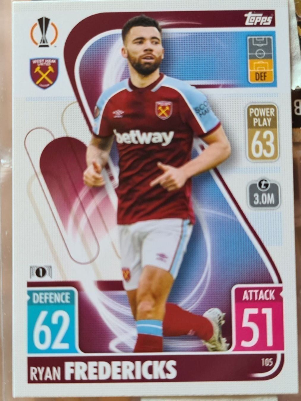 Topps Sammelbilder & Trading cards: Topps Match Attax 105 – Gebraucht aus Dintikon von Prime-shop