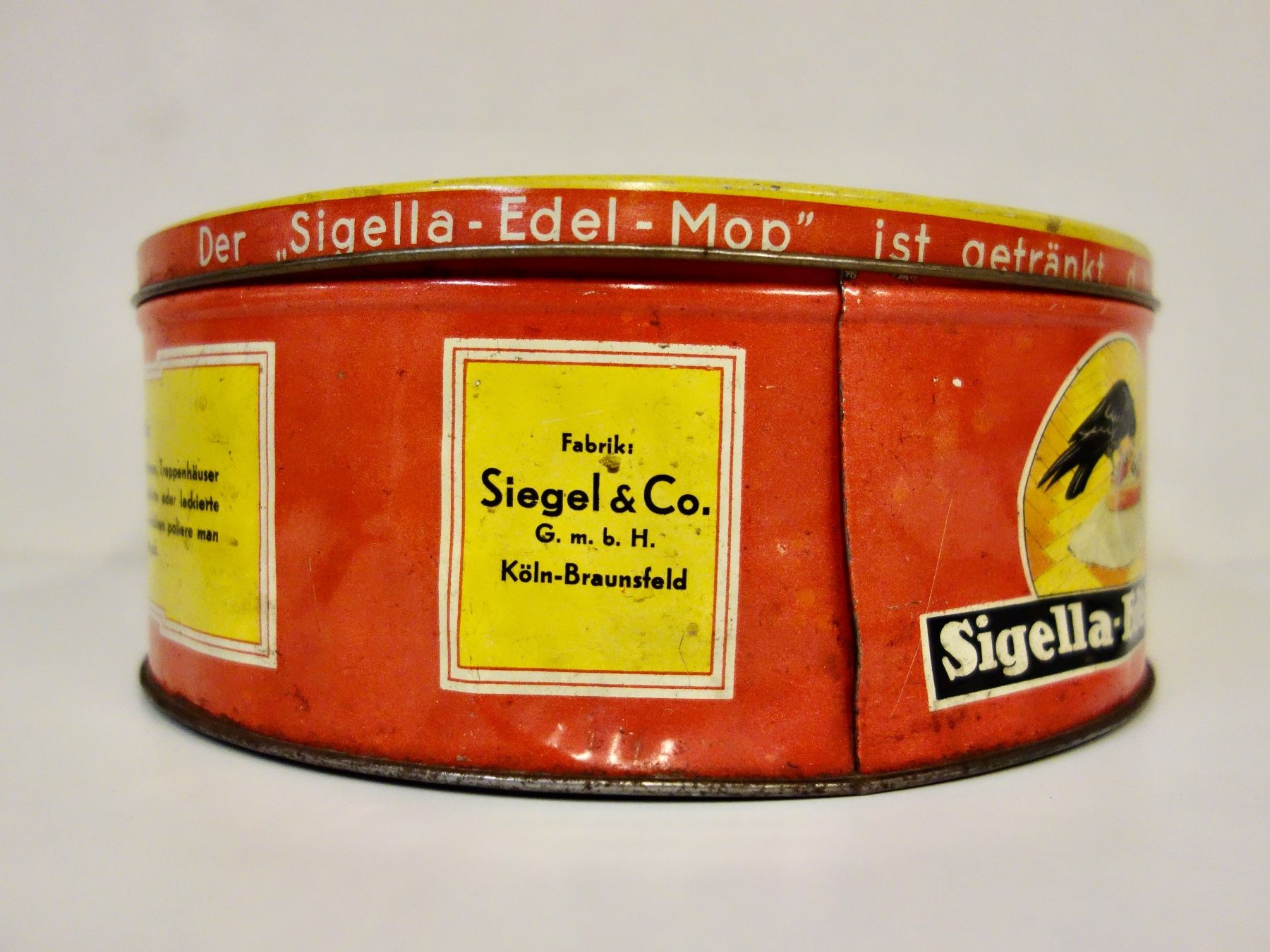 Alle Dekorationen: alte Blechdose Dose Blech SIGELLA EDEL - MOP – Gebraucht aus Kerzers von bottlesandboxes 5