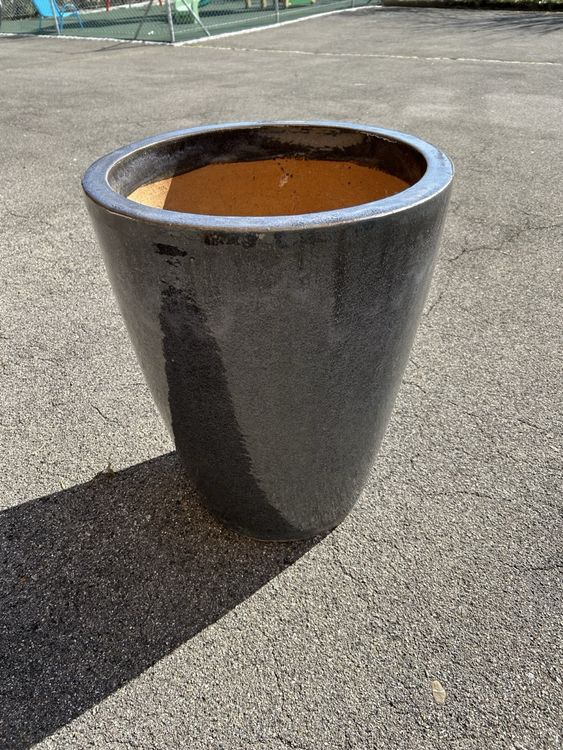 Grosser Topf, Pflanztopf aus Keramik, Anthrazit, Top Zustand (Neu ...