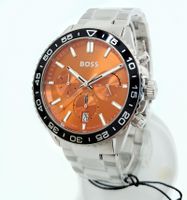 Neue Hugo Boss Runner Herren Uhr Oranges Zifferblatt 44mm