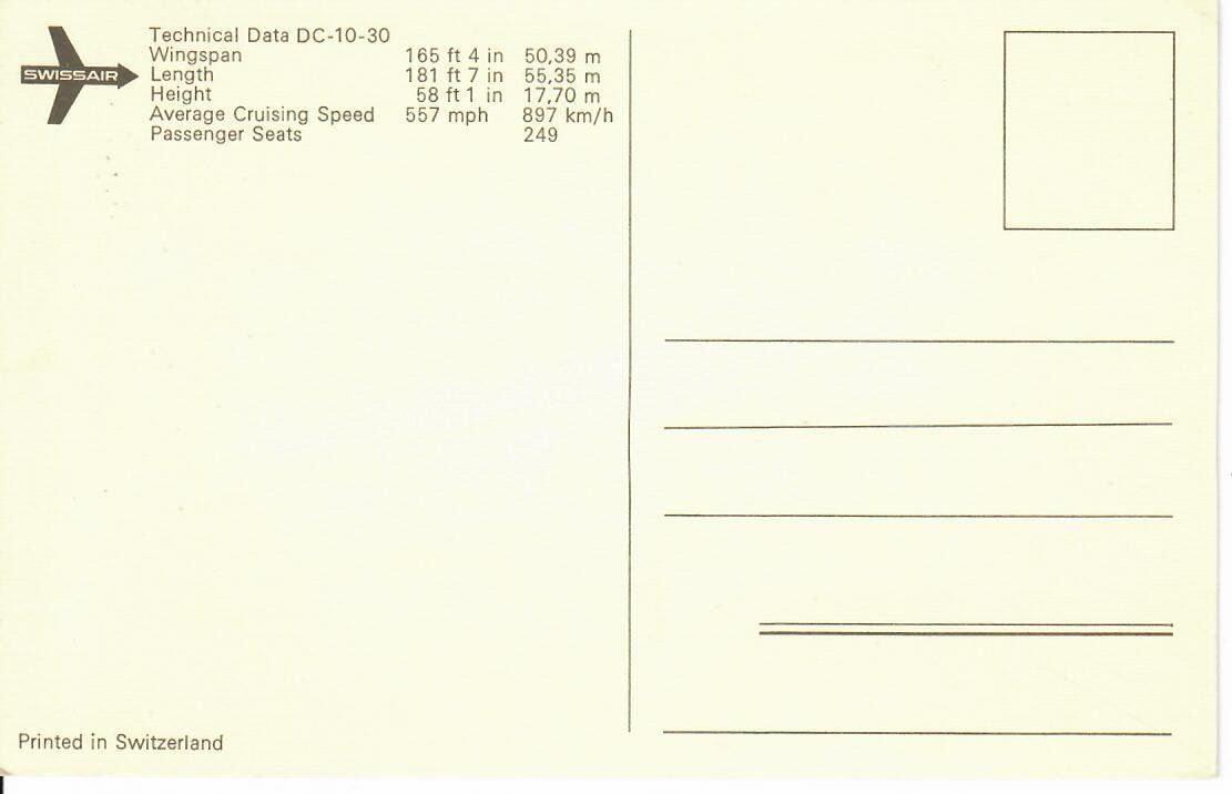Cartoline postali: Swissair – Usato da Hochdorf venduto da Ziegel-16 1