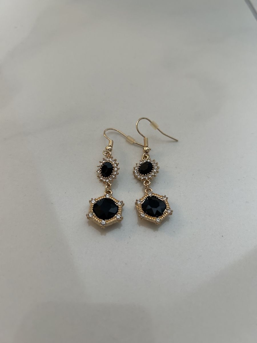 Orecchini pendenti & Orecchini a lobo: Schwarz - goldene Ohrringe, Modeschmuck – Usato da Hitzkirch venduto da cindys_handwerk