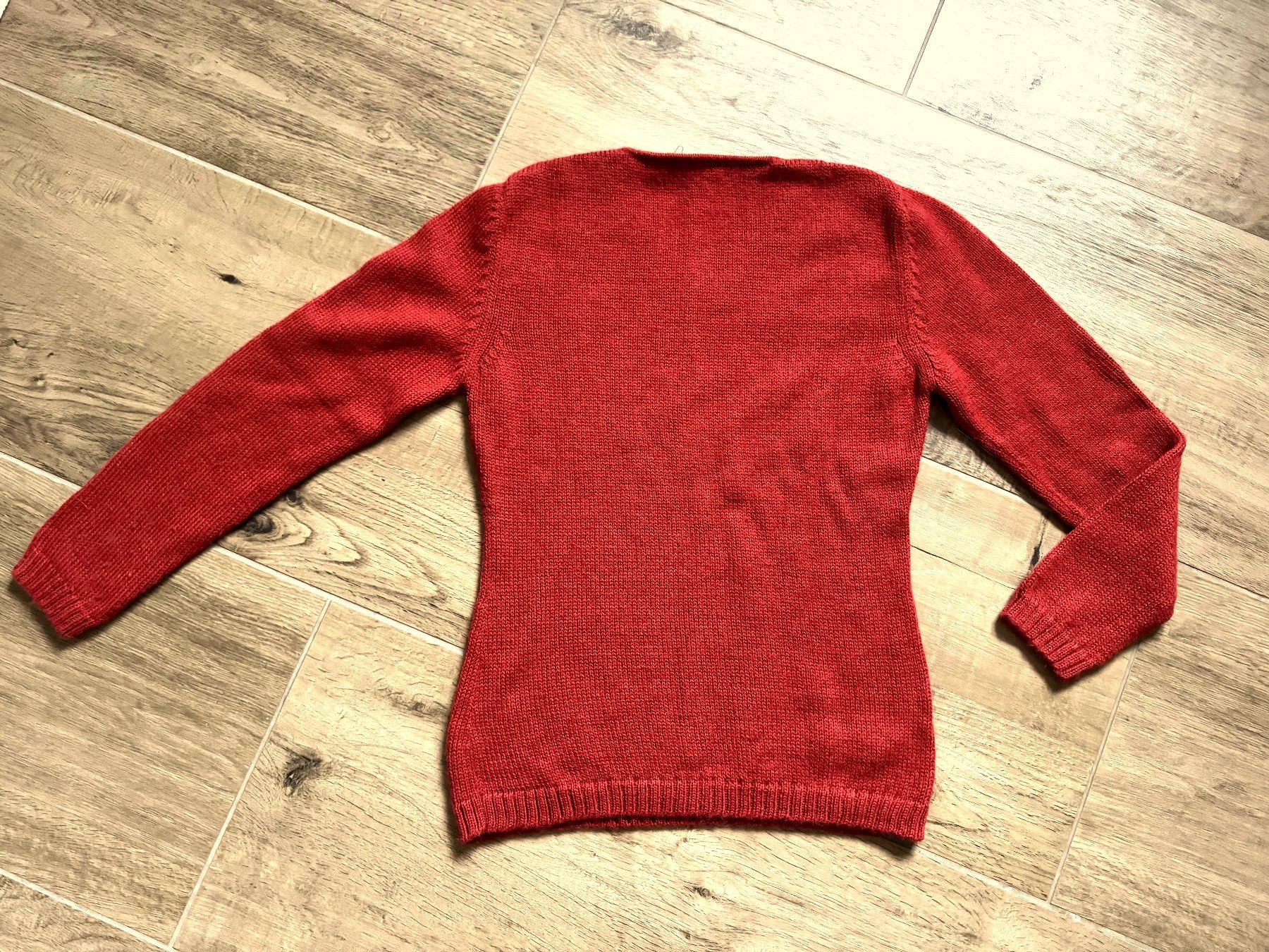 Pullover & Sweatshirts: 100% Alpaka Wolle Pullover V-Ausschnitt rot braun Gr S – Gebraucht aus Rüdlingen von IschGUAT 3
