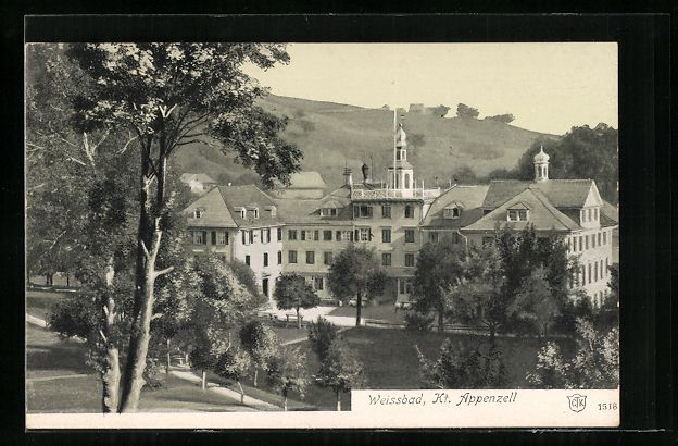 Cartoline postali: AK Weissbad, Blick zurm Kurhaus – Usato da Berlin venduto da bartko-reher