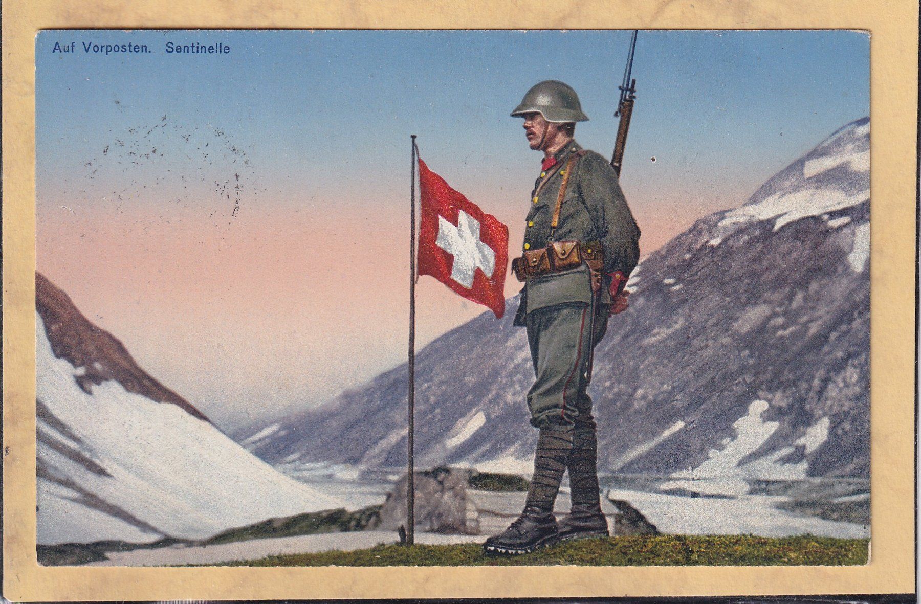 Cartes postales: Armée Suisse - Sentinelle - 1929 – D'occasion à Orvin par Pyaeschli