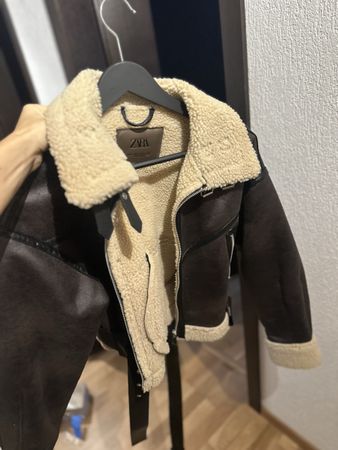 Zara Shearling Jacke, Pilot Jacke, Gr. 110, Top Zustand!