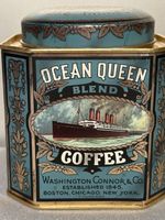 Vintage BLECH Kaffeedose, Ocean Queen Washington USA Rarität