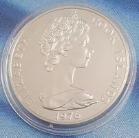 1 Dollar Cook Islands 1976 Tangaroa ( Tiki ) Polierte Platte