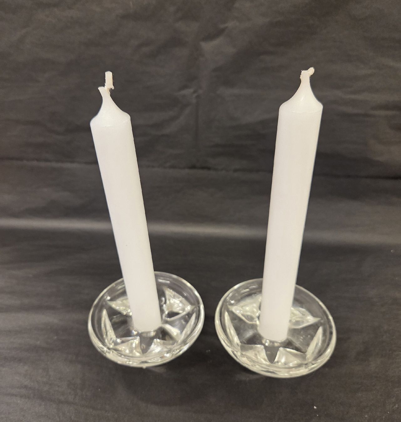 Portacandele: 2 Kerzenhalter aus Glas Sternform – Usato da Lupfig venduto da olivenbaeumli