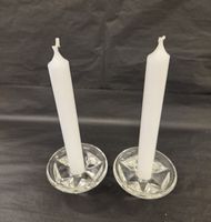 2 Kerzenhalter aus Glas Sternform