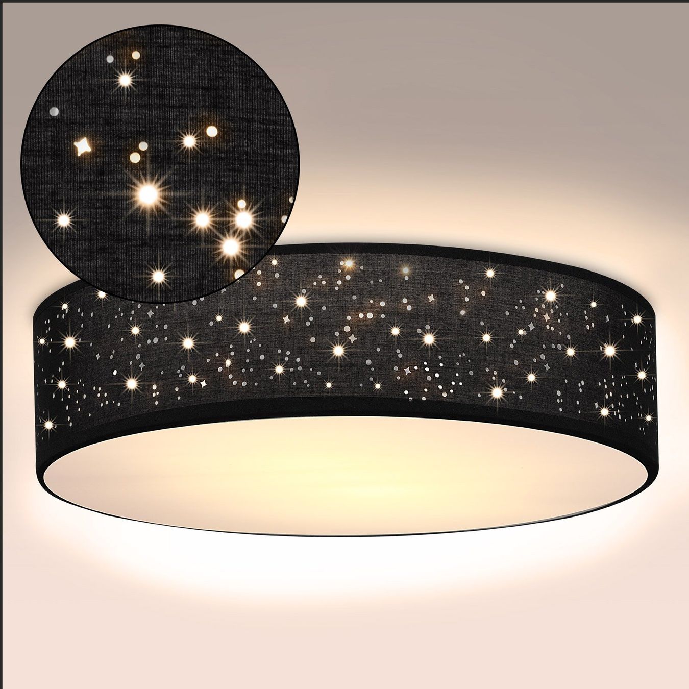 Kronleuchter & Deckenlampen: Deckenlampe Schwarz - Sternenglitzer – Neu und originalverpackt aus Winterthur von aredo 3