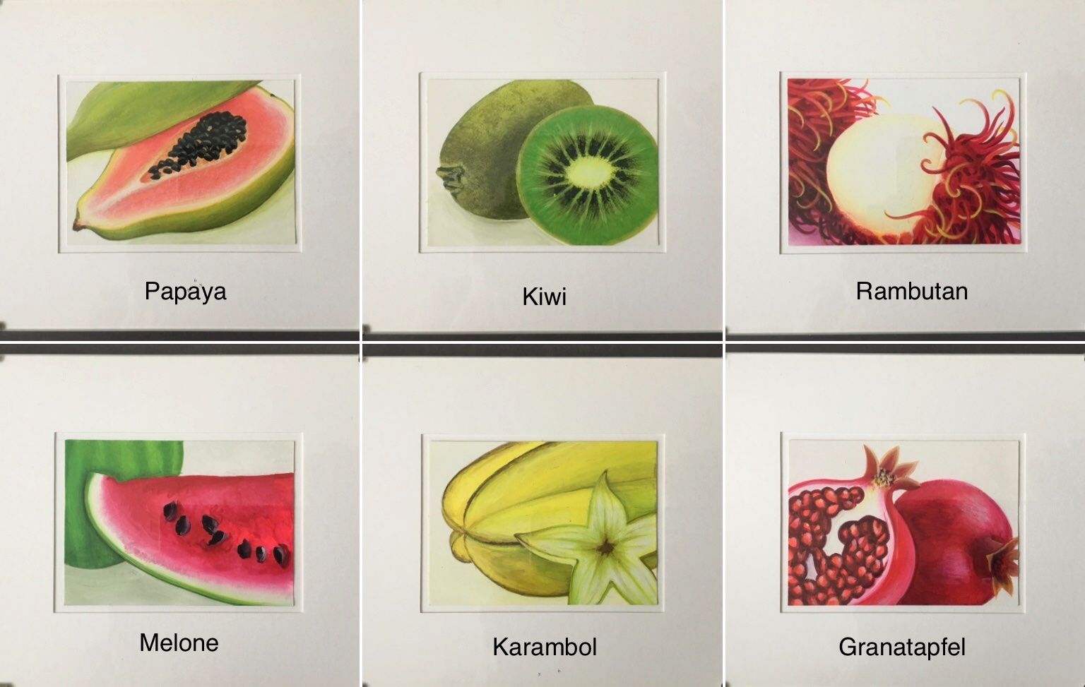 Foto & Immagini: Frucht-Bilder | Mischtechnik auf Papier (Preis/Stk.) – Nuovo (secondo la descrizione) da Eggersriet venduto da Wiese61 1