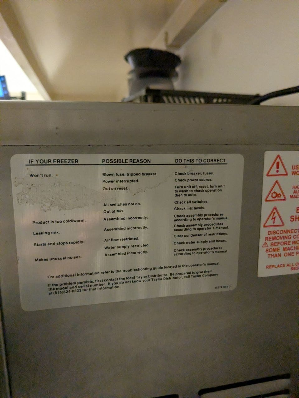 Elettrodomestici da cucina: Machine à glace italienne pro inox - Taylor – Usato da Genève venduto da Mr.Blackjack 6