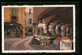 AK Lugano, Portici di Via Pessina, 1947