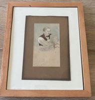 1849 Signiertes Biedermeier Herren-Aquarell-Porträt
