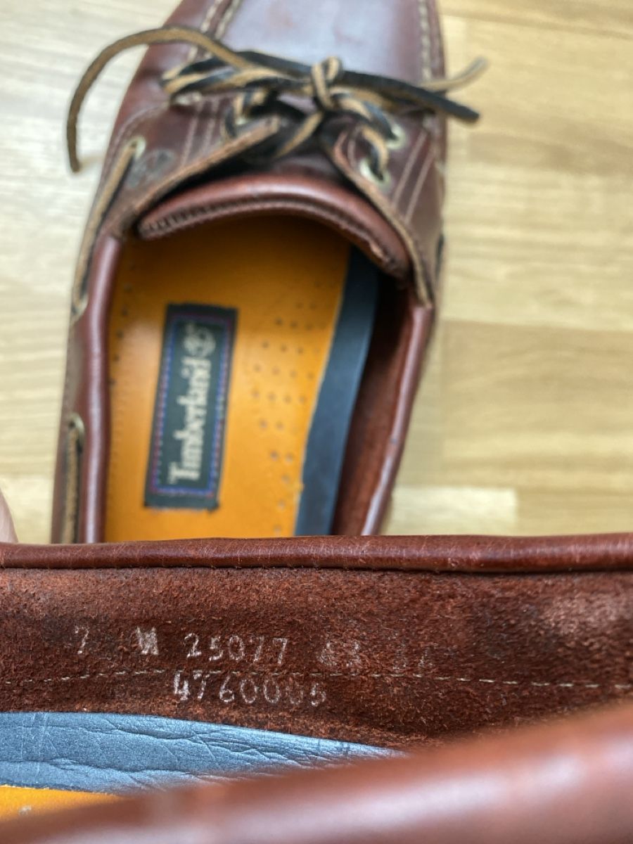 Timberland Scarpe da uomo: Timberland Bootsschuhe Braun Leder Größe 7W – Usato da Zürich venduto da adr_c5lp 4