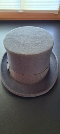 Zylinderhut Major Wear grau 100% Wolle Groesse L