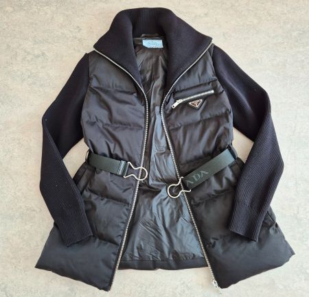 PRADA MILANO JACKE WINTERJACKE RE-NYLON M 38 S 36 MANTEL TOP