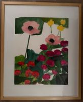 Aquarell Blumenbild von F. Gehr original gerahmt