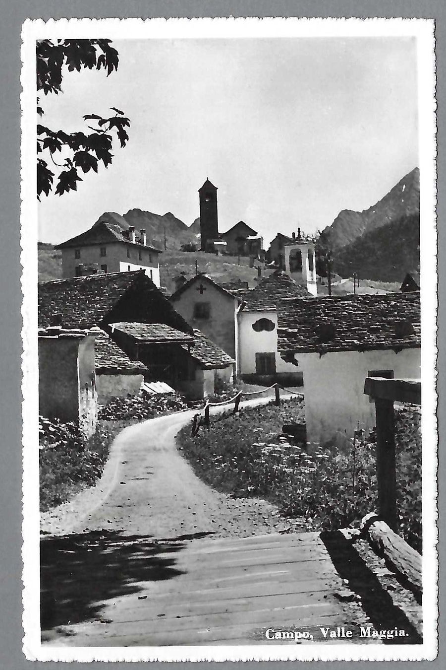 Cartoline postali: 1951, CAMPO VALLE MAGGIA – Usato da Pura venduto da ulisse1957