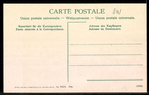 Cartoline postali: AK Sarnen, Totalansicht mit Bergpanorama – Usato da Berlin venduto da bartko-reher 1