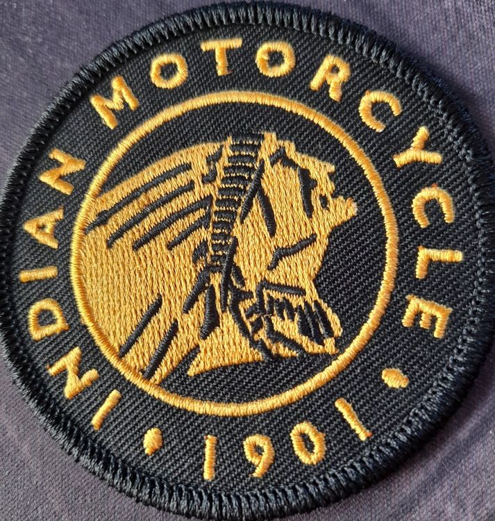 Toppe: Patch INDIAN MOTORCYLE       J062 – Nuovo e nell'imballaggio originale da Allens venduto da MADE.IN.ROCK.N.ROLL