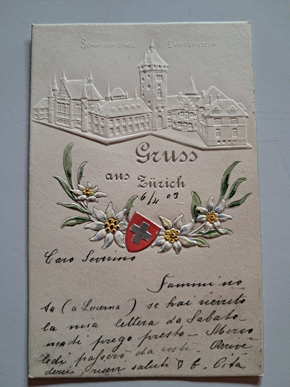 Ansichtskarten: saluti da Zurigo  – Gebraucht aus Gorduno von ema_7yhp