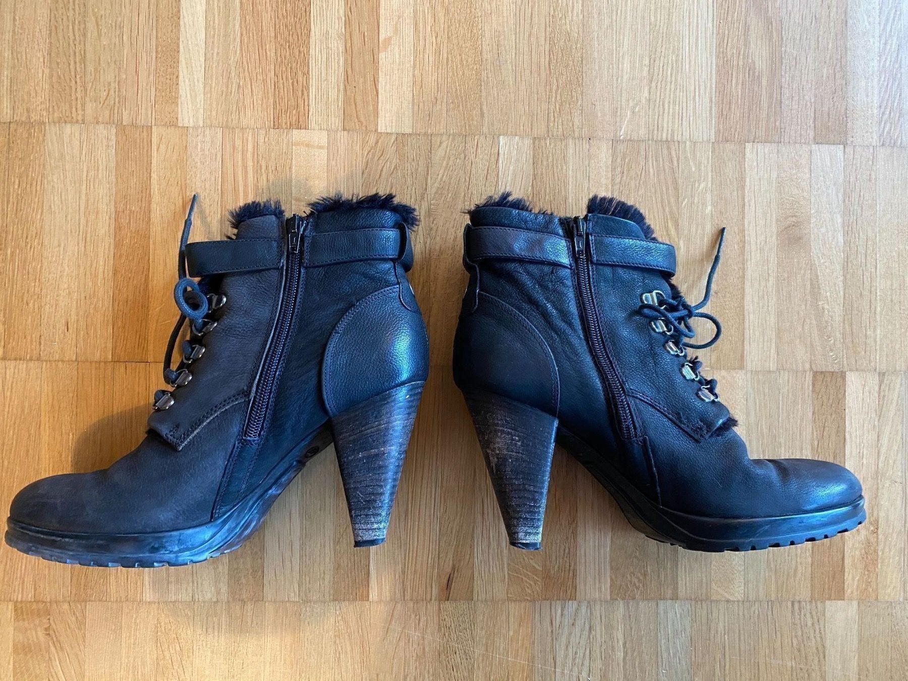 Damenschuhe: Gefütterte Leder Stiefelette - Leder - Gr. 40 – Gebraucht aus Zug von tami12 1