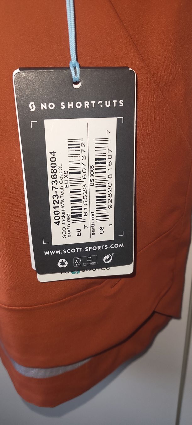Scott Giacche: Scott Tech coat 3L  jacket, size XS, new with tags. – Nuovo e nell'imballaggio originale da Zürich venduto da Yamiyam8 6
