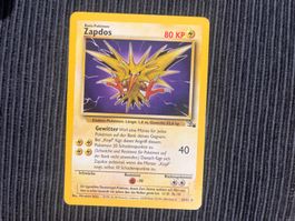 Pokemon Zapdos non holo rare Fossil Deutsch