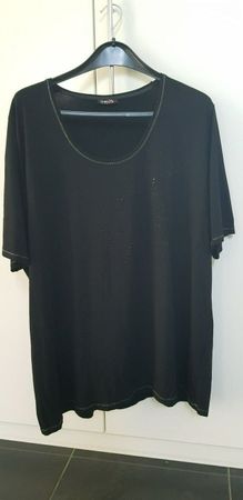 T-Shirt schwarz mit Verzierung Gr. 50