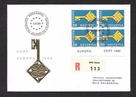Sonderbrief S. 670 Europatag Basel 5.5.1968