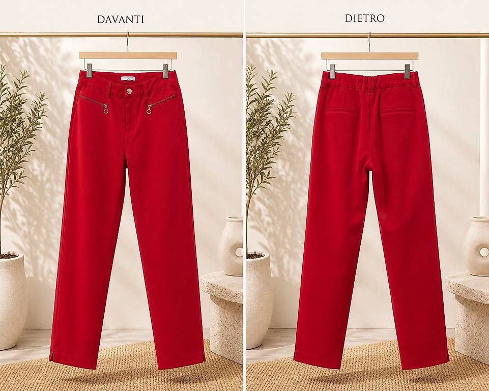 Pantaloni: Pantalone rosso elasticizzato Maddison – Usato da Lugano venduto da mic_zcm7