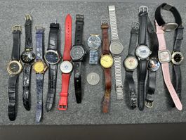 Lot mit Uhren, Damenuhren Quarzuhren, Armbanduhren*U04*
