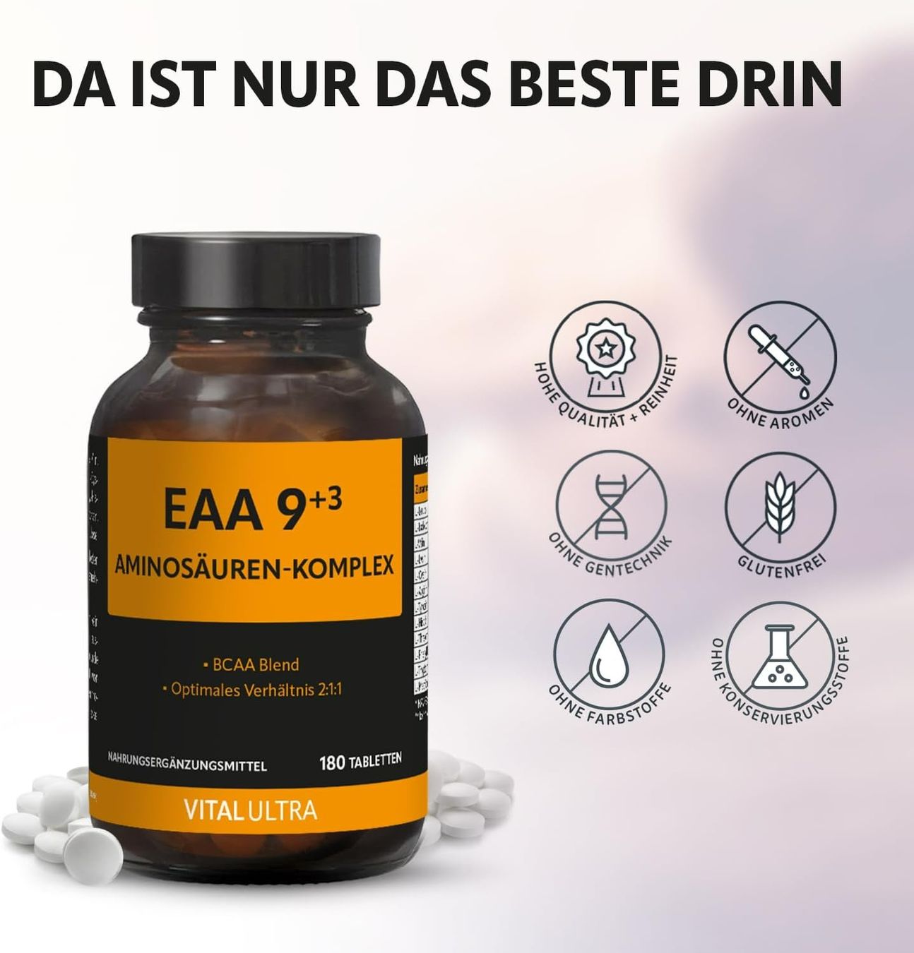 Lebensmittel & Spezialitäten: Vital Ultra EAA 9+3 BCAA Aminosäuren 180 Tabletten – Neu und originalverpackt aus Suhr von SchnapperCH 2