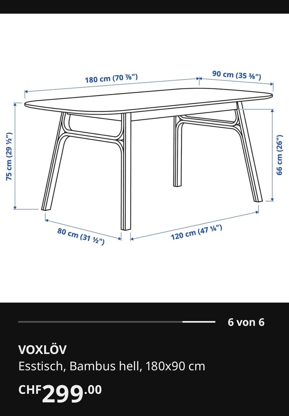 Ikea Tavoli: Voxlöv, Esstisch – Usato da St. Gallen venduto da cei_tw5f 3