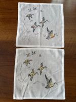 2 Taschentücher mit Flugentenmotiv cremeweiss Grösse 31x31cm