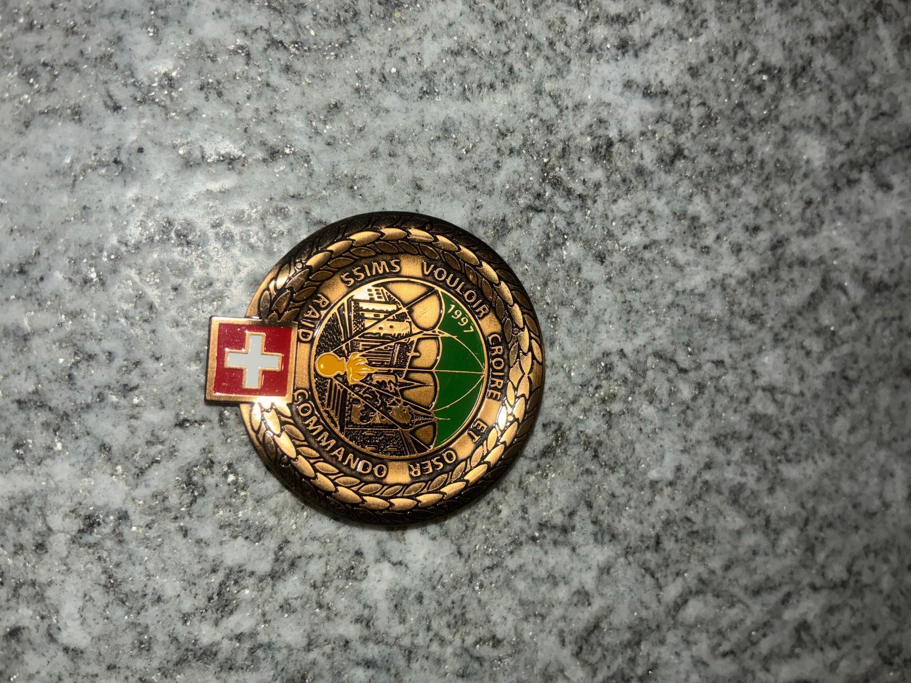 Schweizer Armee Patches: EMBLEM swiss Raid commando 1997 – Gebraucht aus Oberiberg von stab