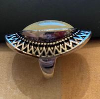Extravaganter seltener MODESCHMUCK-Ring, silber, 1.8cm