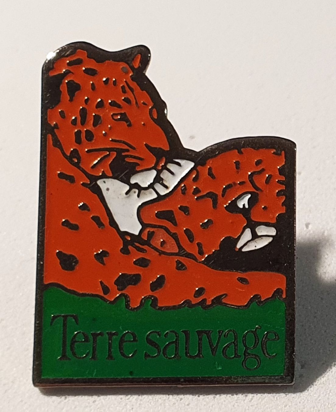 Placchette & Badge: AA702 - Pin Tier Terre sauvage / Leopard – Usato da Reinach BL venduto da Boston-Verkauf