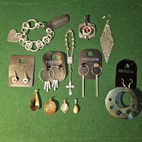 Modeschmuck-Set: Ohrringe, Anhänger, Armband, Top Zustand!