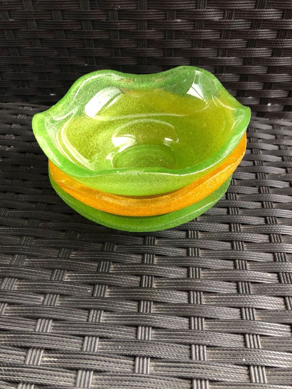Ciotole: 3er Set Glasschälchen grün orange – Nuovo (secondo la descrizione) da Schübelbach venduto da Dolly990_2 2