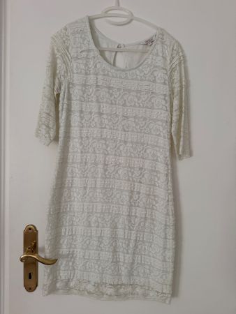 Robe en dentelle Clockhouse blanc taille 42 occasion