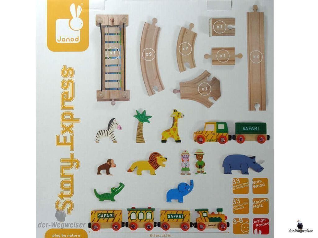 Janod Giocattoli: Janod, Story - Safari Express Eisenbahn – Nuovo e nell'imballaggio originale da Birsfelden venduto da der-Wegweiser 4