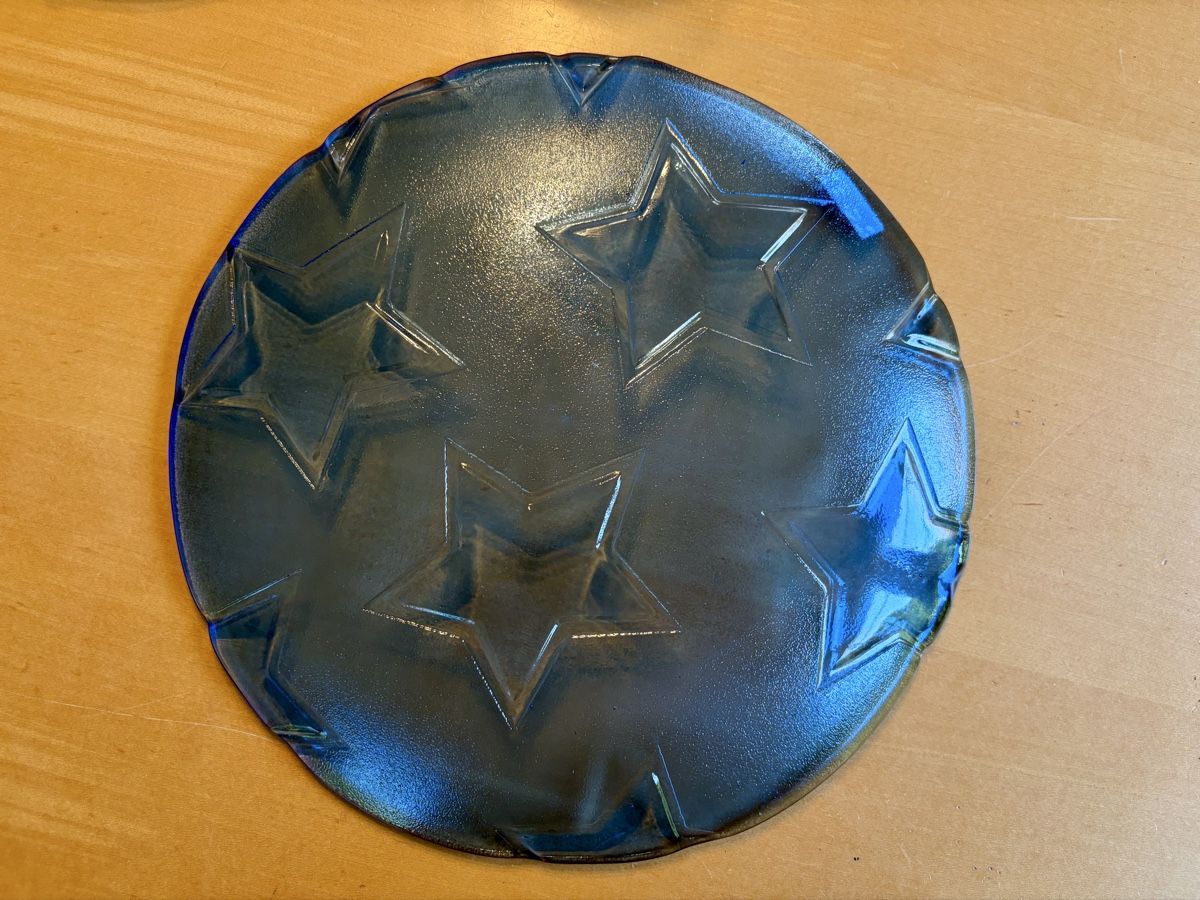 Bicchieri: Glasteller LEONARDO blau D=27cm Sternenmuster – Nuovo (secondo la descrizione) da Altenrhein venduto da Docdoc 3
