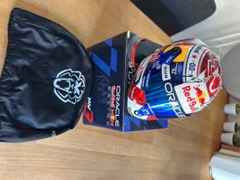 Max Verstappen  Mini Helmet - Coulthard/Tsunoda Signatures