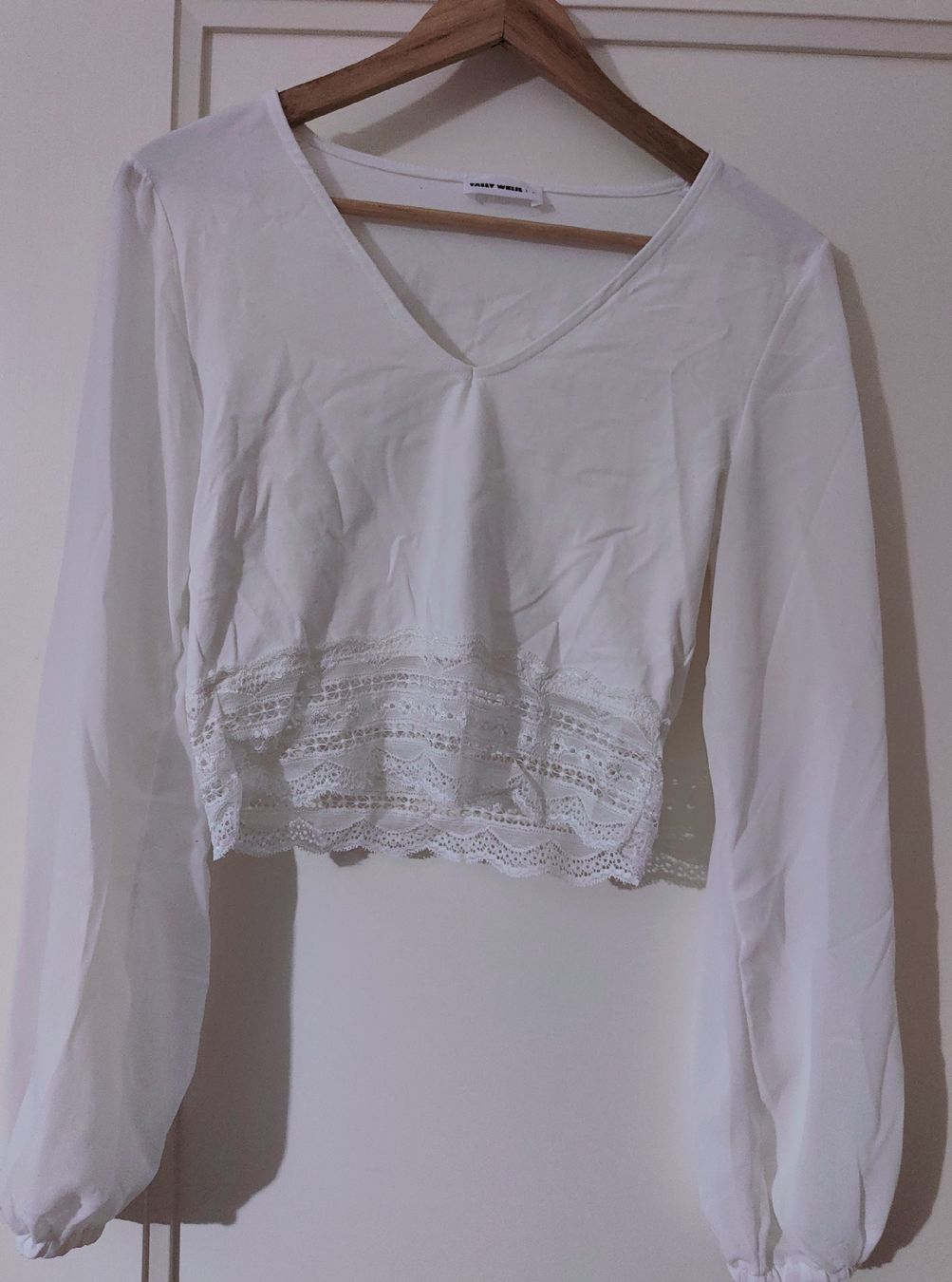 Tally Weijl Tops: Weisses Tally Weijl Top Gr. L Spitze – Gebraucht aus Zürich von tweetys78
