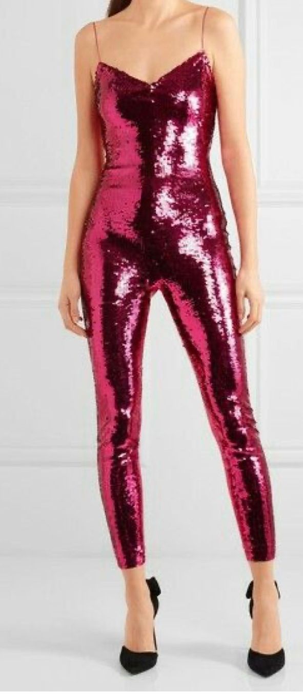 Saint Laurent Tute: Saint Laurent, jumpsuit S rose sequins – Usato da Genève venduto da dachaw 1