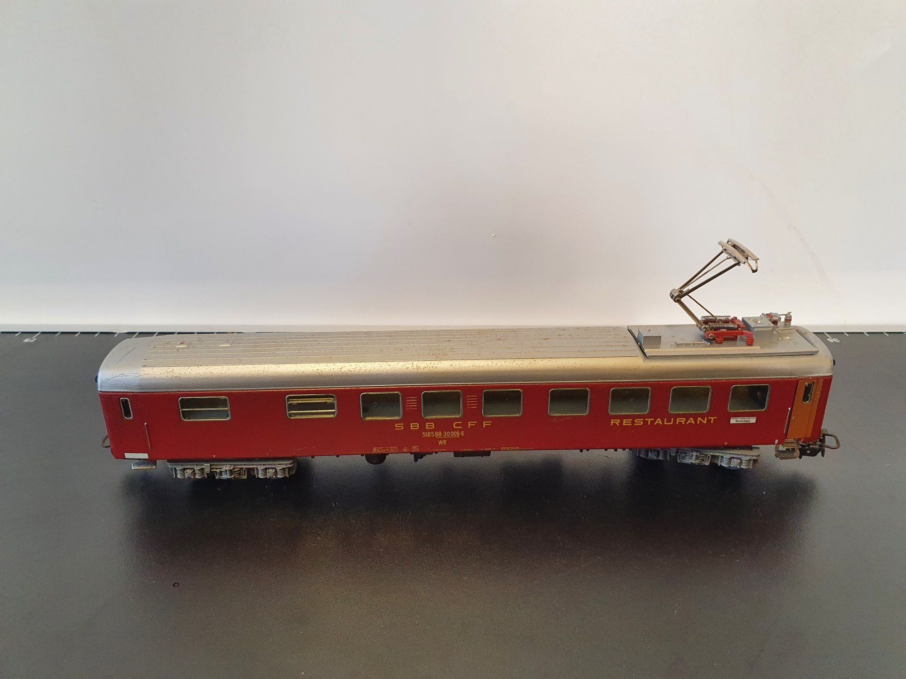 Märklin Modelleisenbahnen: MÄRKLIN: SBB RIC SPEISEWAGEN ROT BLECHMODELL – Gebraucht aus Biglen von taunus82 1