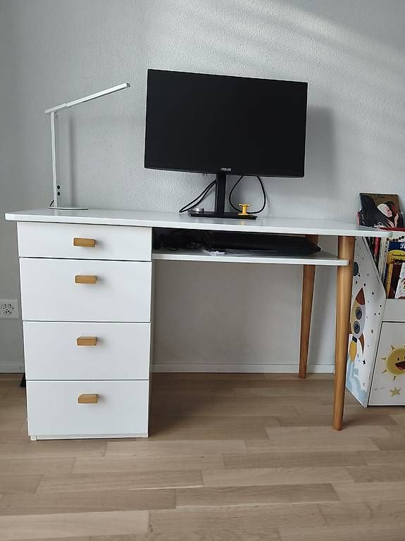 Bureau blanc La Redoute JIMI avec 4 tiroirs (Gebraucht) in Marin ...